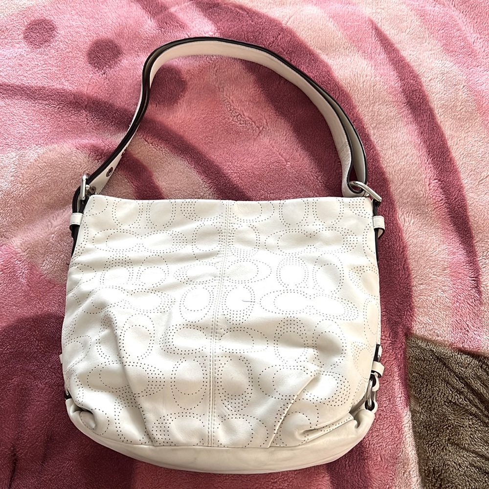Coach leather handbag tote satchel
